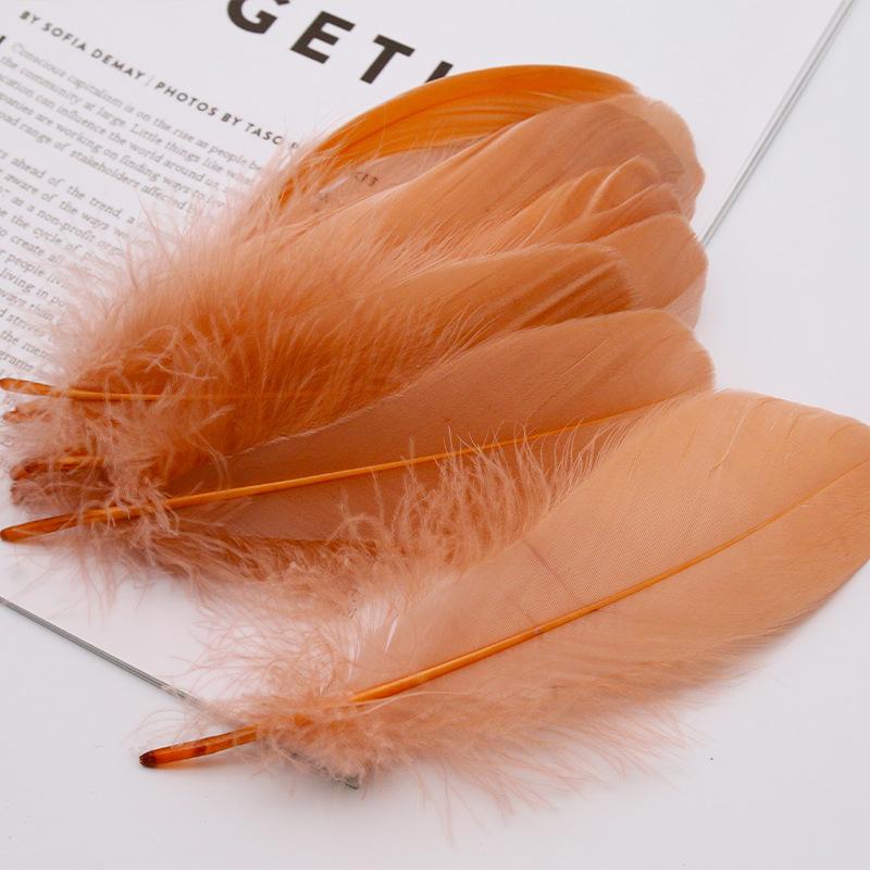 50Pcs Color Full Soft Big Floating Feather Goose Feather Diy Color Feather Headdress Craft Decorative Material