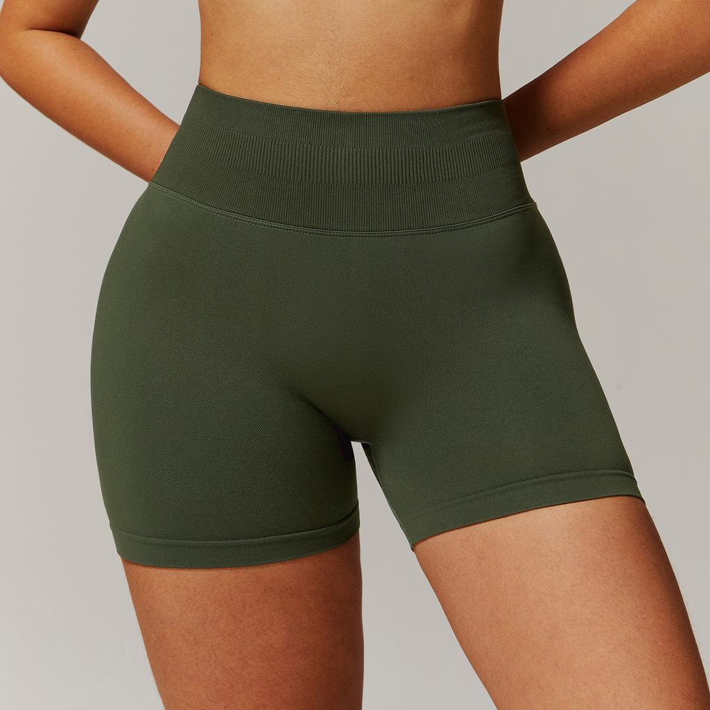 New Seamless High Waisted Yoga Shorts For Summer Women, Tight Fitting And Hip Lifting Sports, Running And Quick Drying Fitness Pants For Women