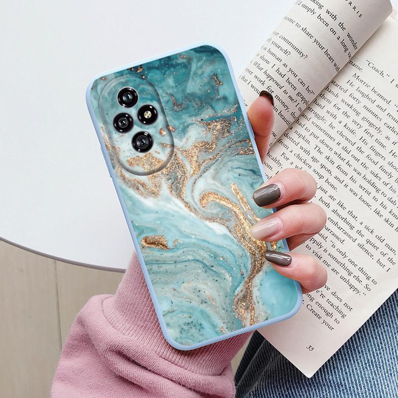 Colorful Marble Case For Honor 200 Luxury Soft Shockproof Cover Fundas For Honor200 90 Lite Shell Watercolor Oil Painting Coque