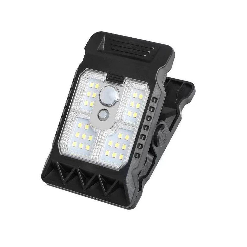 LED Solar Clip Light Portable Waterproof Body Sensor Lamp Courtyard Garden Lamp Patio Home Wall Lights For Outdoor Camping