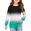 Girls' Long Sleeve Blouse - Round Neck Soft Waist Tunic
