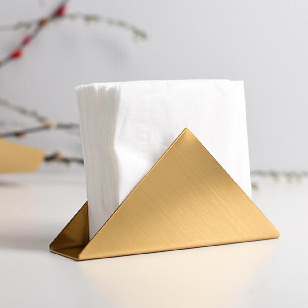 Stainless Steel Triangular Paper Towel Holder Rack Organizer for Kitchen Bedroom Bathroom