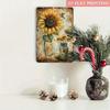 Tin Sign Sunflower Hummingbird Mason Jar Rustic Wall Art for Living Room