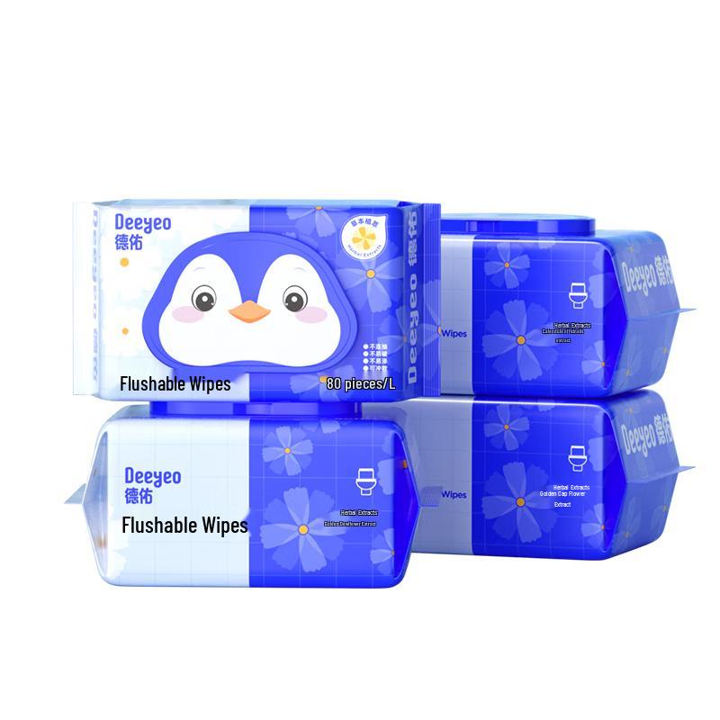 DeYou Flushable Wet Toilet Wipes