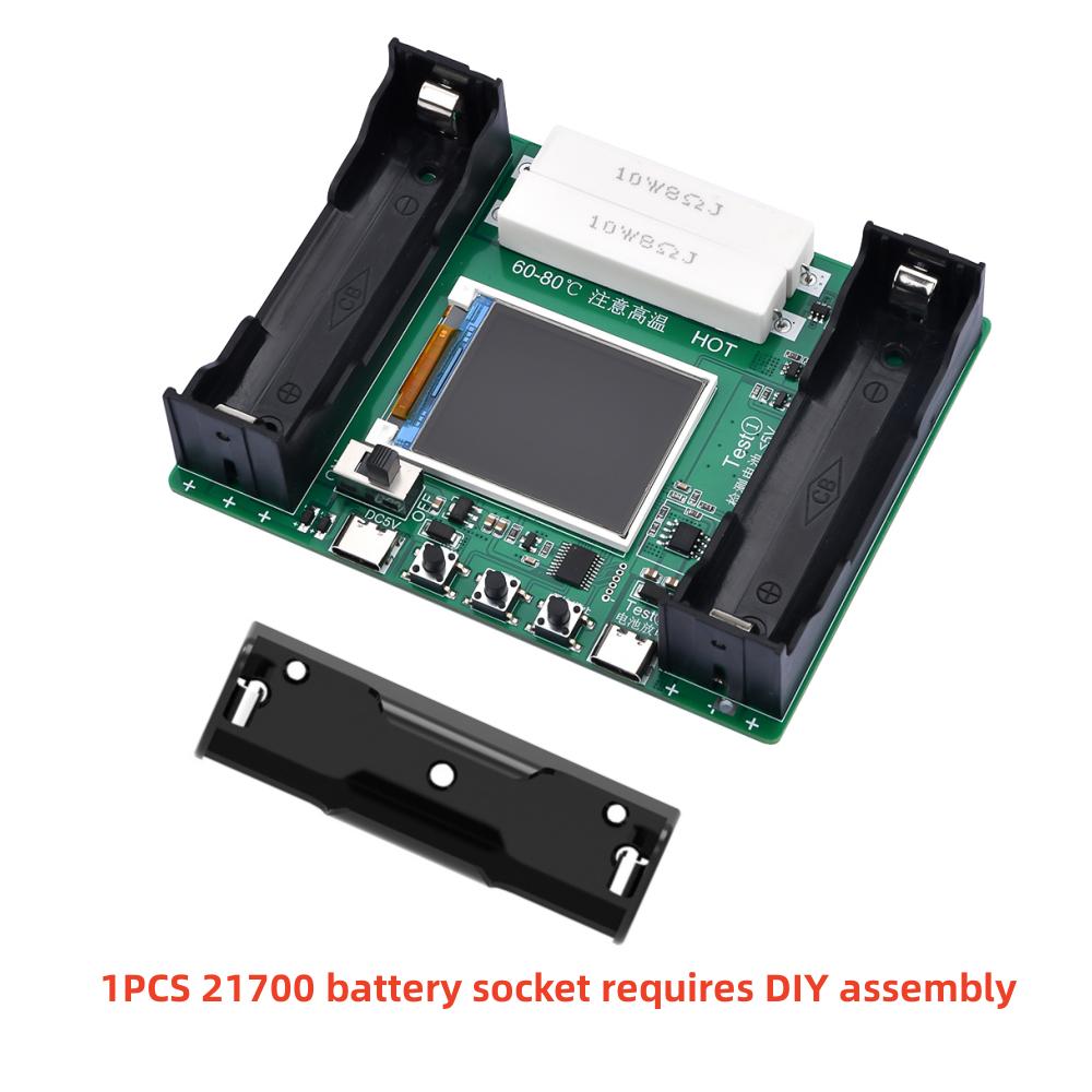 18650/21700 Lithium Battery Capacity Tester Module High Precision Type-C USB LCD Digital Display True Capacity Module MaH/mwH