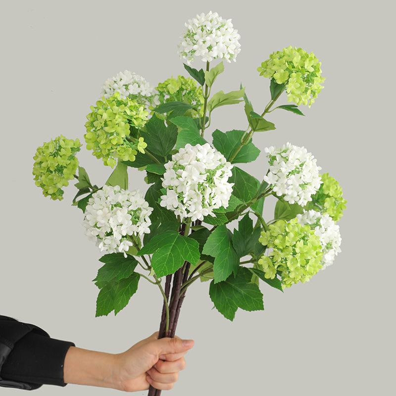 3 Heads Silk Artificial Hydrangea Lifelike Flower 70cm Fake Flowers Room Wedding Home Table Decorations Party Diy Bouquet Floral