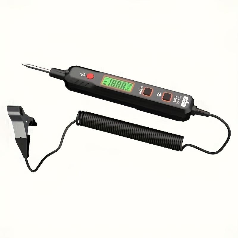 

Цифровой автомобильный тестер цепей с подсветкой дисплея, тестер напряжения для поиска и устранения неисправностей и обслуживания транспортных средств, автомобильный диагностический инструмент чёрный