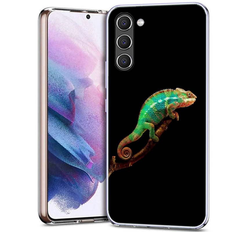 Chameleon Funny Wildlife Phone Case for Samsung A54 A14 A24 A34 A17 A37 A57 A55 A35 A25 A15 A13 A23 A33 A53 A07 A05S A04S A03 A7