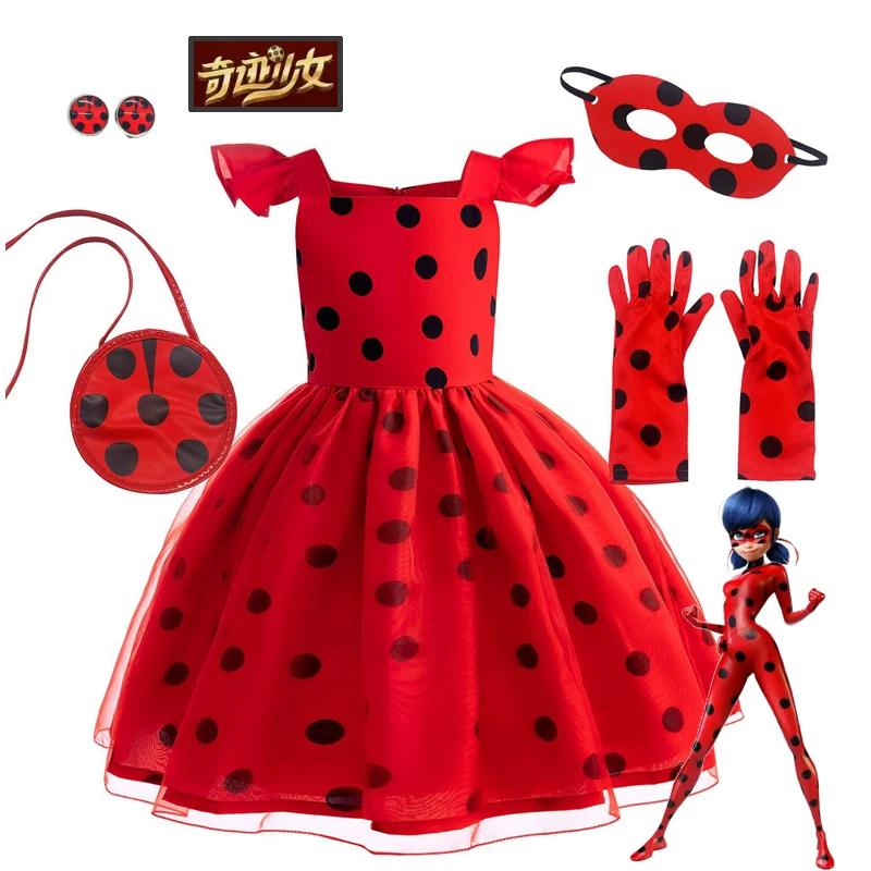 Kids Miraculous Ladybug Marinette Cosplay Dress