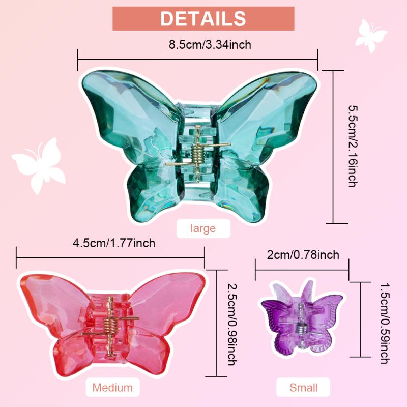 36 Stück Schmetterlings-Haarnadeln für Mädchen, Haarspangen, ohne das Haar zu verletzen, Styling-Werkzeuge, Haar-Accessoires