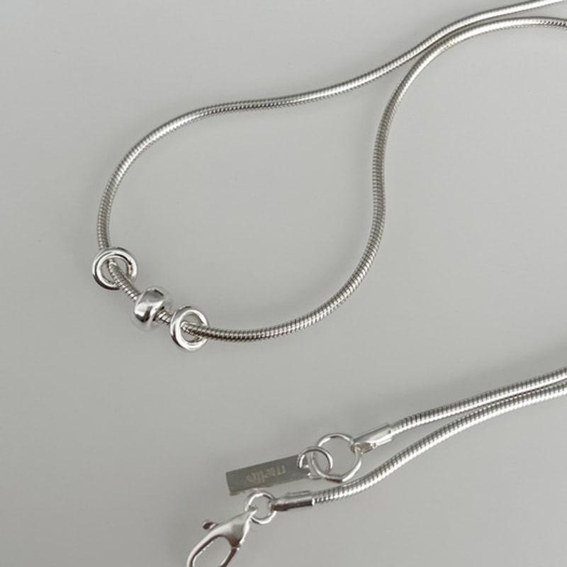 

melliv 3-ring snake chain necklace_mvn42 925 silver
