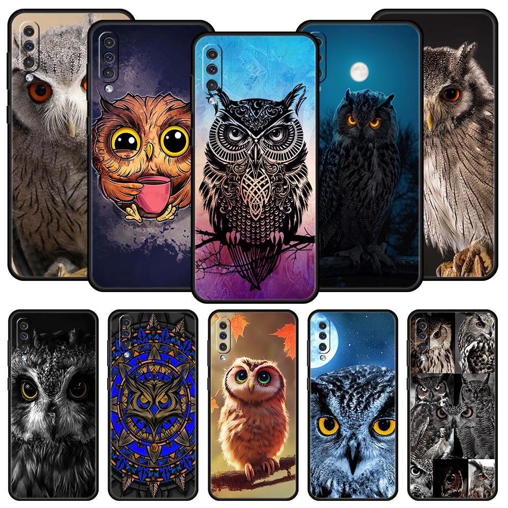 Cartoon Gifts Lovely Owl Case For Samsung A56 A36 A26 A16 A14 A12 A22 A32 5G A34 A42 A52 A54 A50 A70 A72 A40 A20E A04S A06 Cover