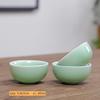 3pcs Customized Celadon Teacup Chinese Ceramic Tea Cup Set Household Small Tea Bowl Master Cup Traditional Tea Accessories