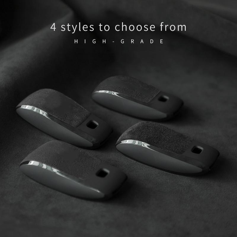 Styling Mouldings Car Key Bag Alcantara Suede For Mercedes Benz A, C, E, S, G, clase W177, W205, W213, W222, X167, GLC, CLA, GLB