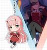 Ditf Darling In The Franxx Keyring Zero Two 002 Acrylic Keychain Premium Quality Gift For Anime Lovers
