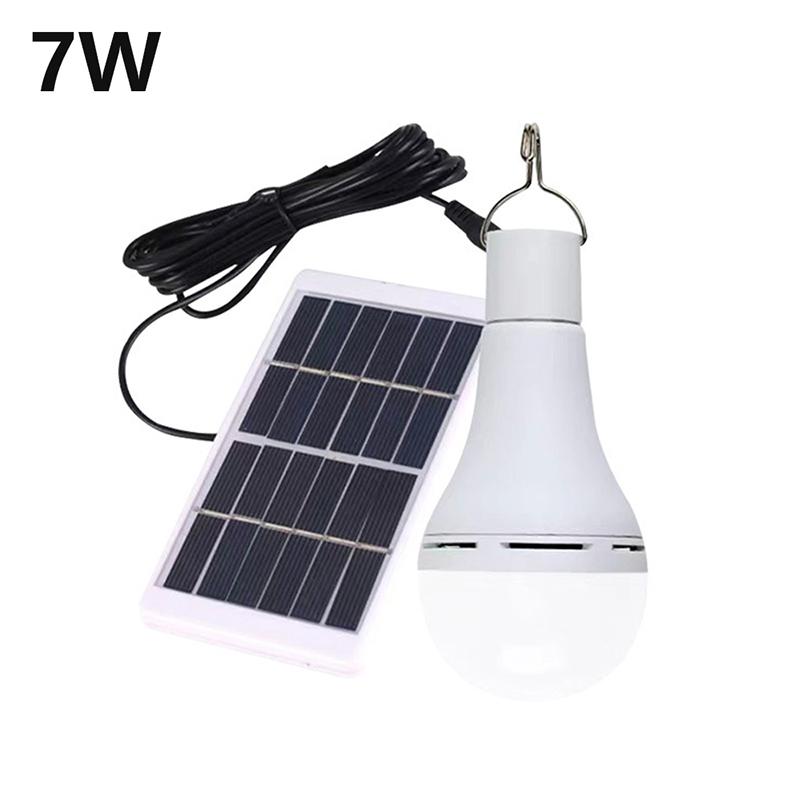 7W Solarleuchte, wasserdicht, USB-aufladbar, hängende Notlampe, sonnenbetrieben, für den Innen- und Außenbereich, Solarlampe mit Solarpanelen