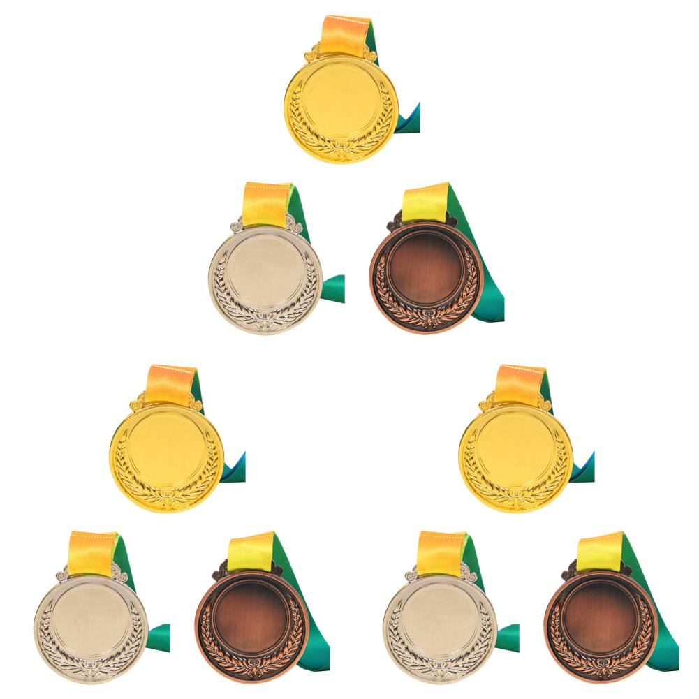 1-3Set 5.2cm Gold/Silver/Bronze Medal Set Award Medals with Neck Ribbon Winner Medals Competition Awards for Competition Race
