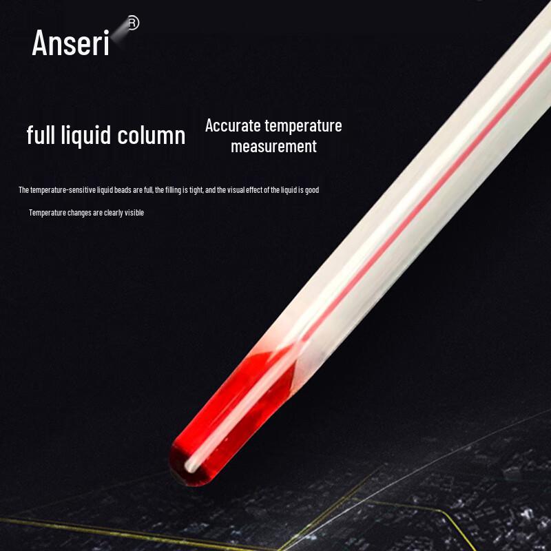 AISAIR Industrielles Glasstab-Thermometer mit roter Flüssigkeit