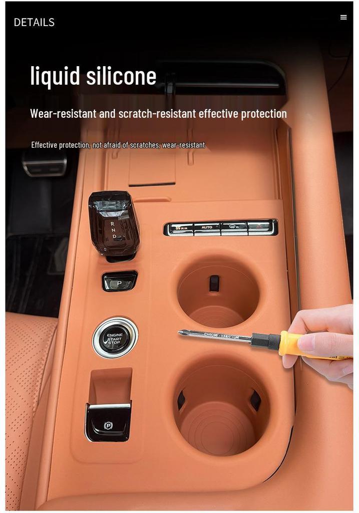 Silicone Protective Pad for 26 Geely Boyue Models - Console & Door Button Film