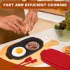 Microwave Egg Cooker & Poacher, Dual Cavity Non-Stick Egg Maker for 2 Eggs Breakfast Sandwich, Muff and Mini Omelets, Includes Spatula & Oil Brush