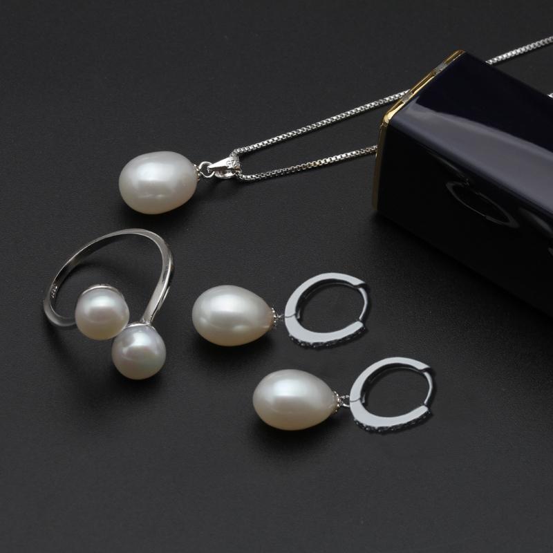 

Настоящий свадебный комплект украшений из черного пресноводного жемчуга для женщин, комплекты из натурального жемчуга 925 пробы, ожерелье, серьги, подарок на годовщину