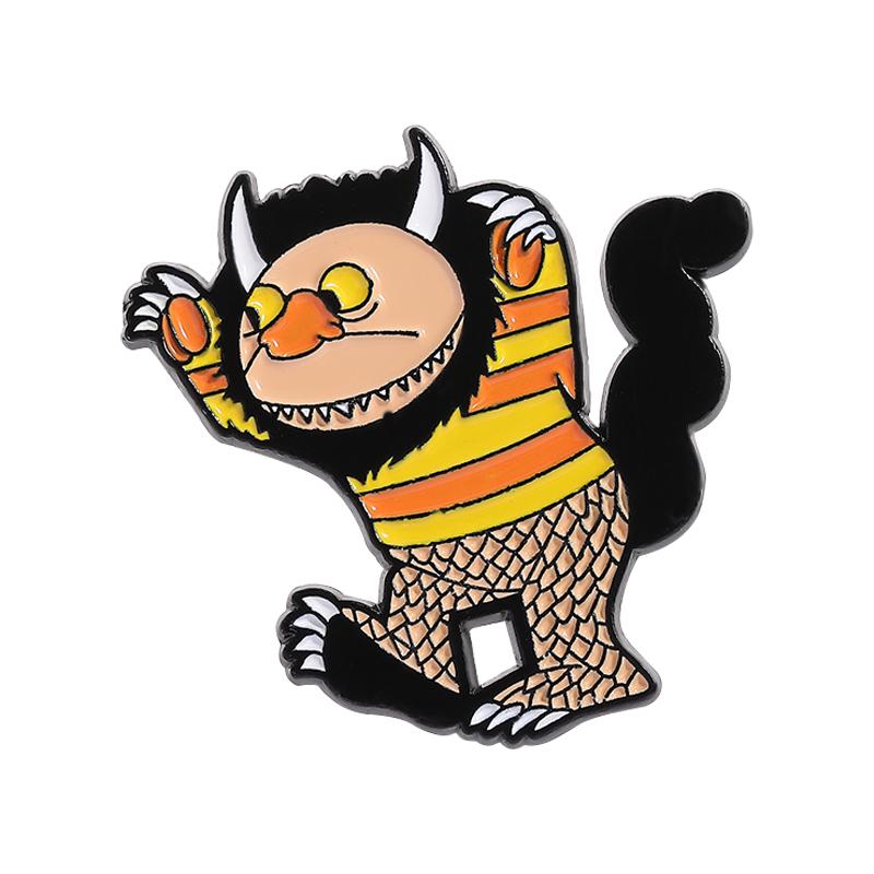 Cartoon Anime Character Enamel Pin Cute Cat Red Rabbit Dinosaur Frog Animal Brooches Lapel Badge Funny Jewelry Gifts For Friends