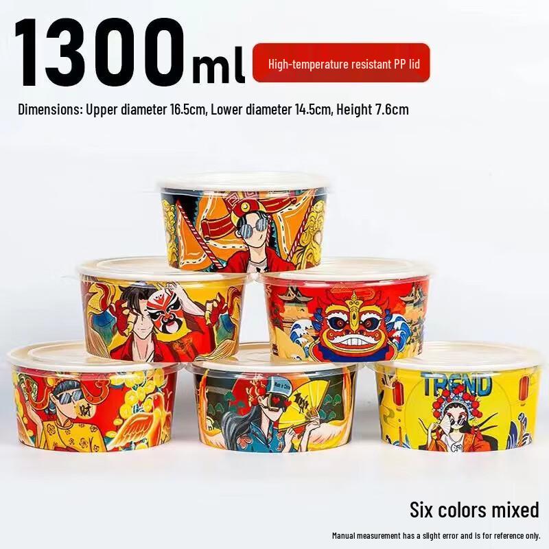 Lantuan Disposable Kraft Paper Meal Box with PP Lid