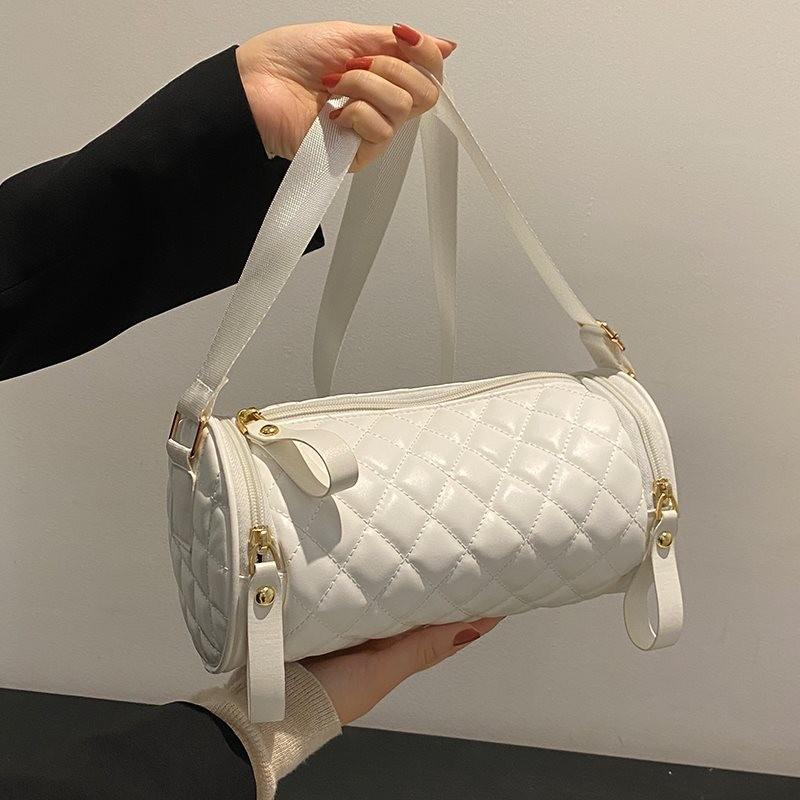 Fashion-forward Cylinder Shape Women's Sling Bag Ideal For Daily Use With Soft Pu Material