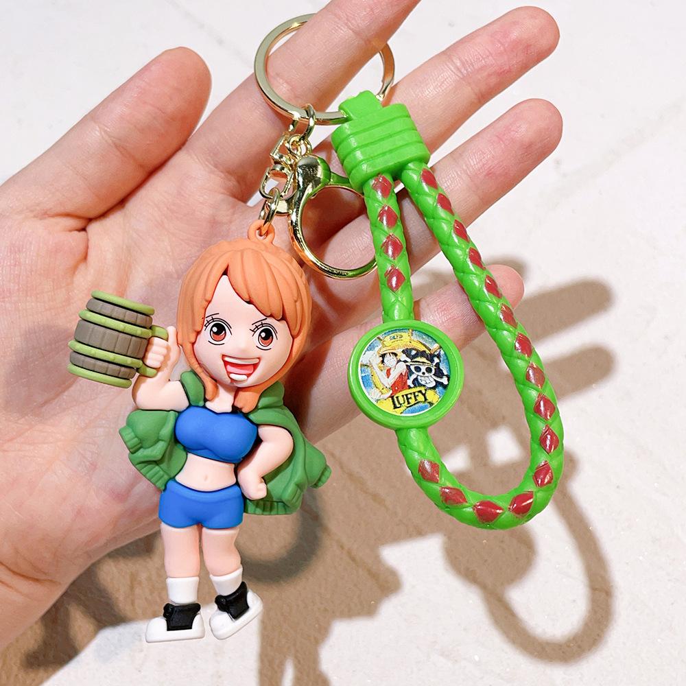 50Styles ONE PIECE Themed Keychain Cute Luffy, Roronoa Zoro, Silicone Toy Doll Key Chain Backpack Decor Small Gifts for Friends