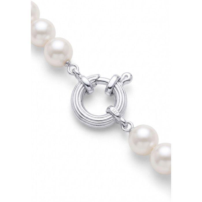 Collier - PEARLS & COLORS - Prestige - Perles d'eau douce semi-baroques 6-7 mm - Blanc - Fermoir Argent 925 rhodié