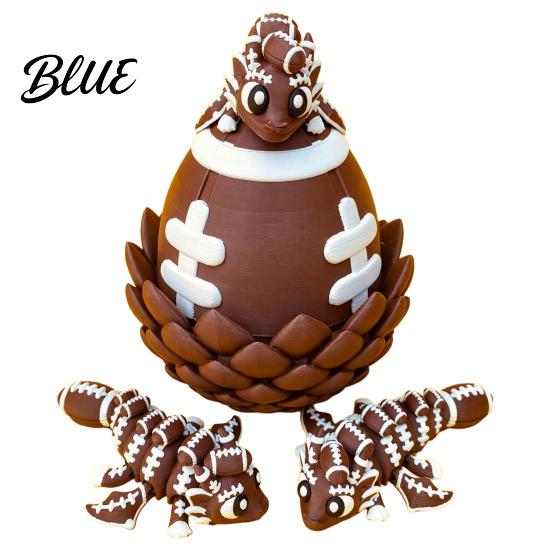 Ball Dragon Collectible 3D Printed Egg Ornament Toy with Figurine Inside Sports Inspired Fidget Toy Stress Relief Statue for Kids Adults Home Office