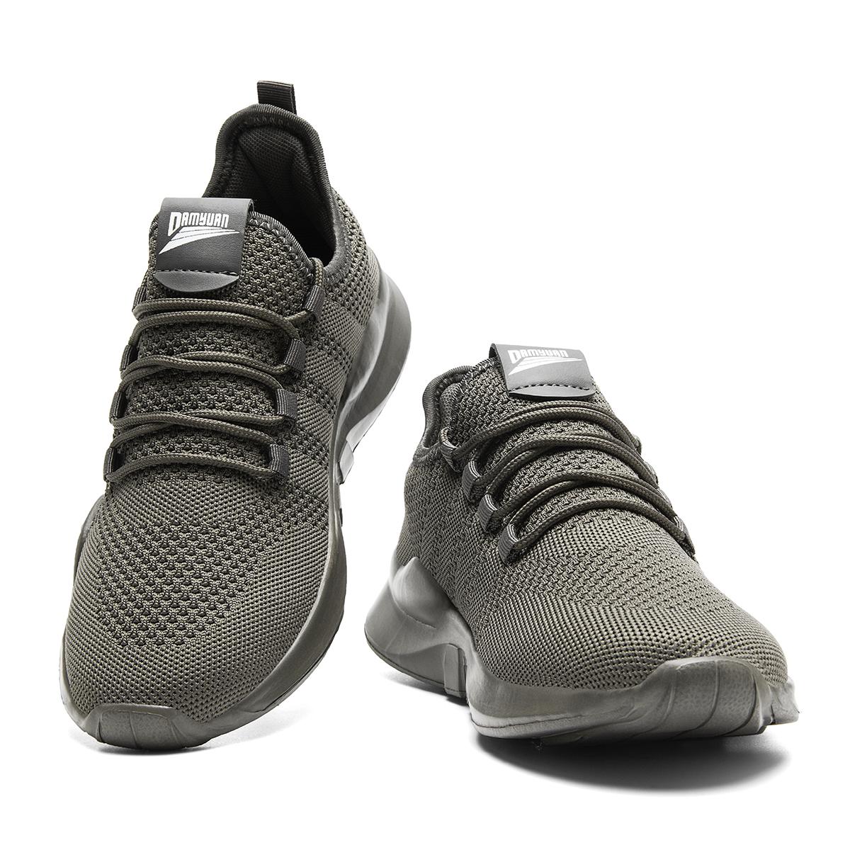 

Fujeak Повседневные ультралегкие мужские кроссовки с дышащей сеткой для бега для мужчин Модная обувь больших размеров Нескользящая спортивная обувь 43 темно-серого