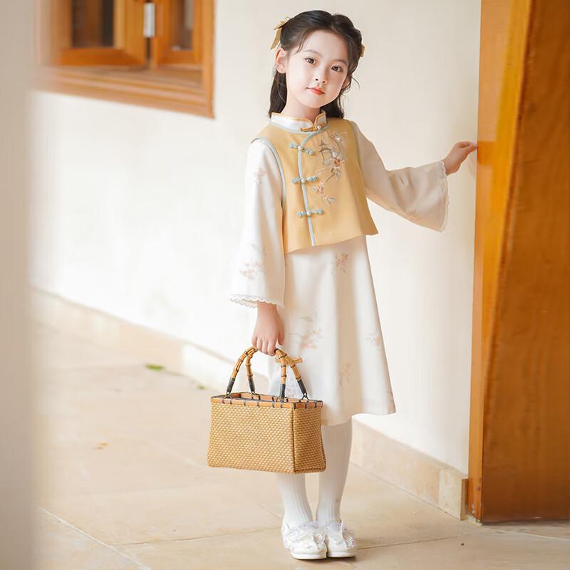 Girls' 2025 New Chinese Style Hanfu Cheongsam Dress