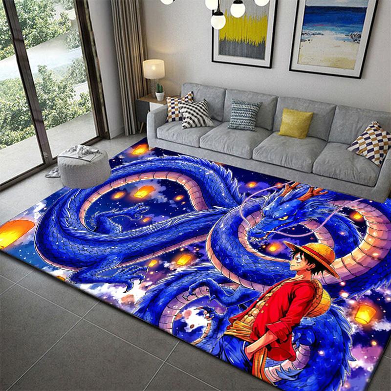 One Piece Classic Anime Style Rug Soft Washable Non-Slip Carpet for Bedroom Living Room
