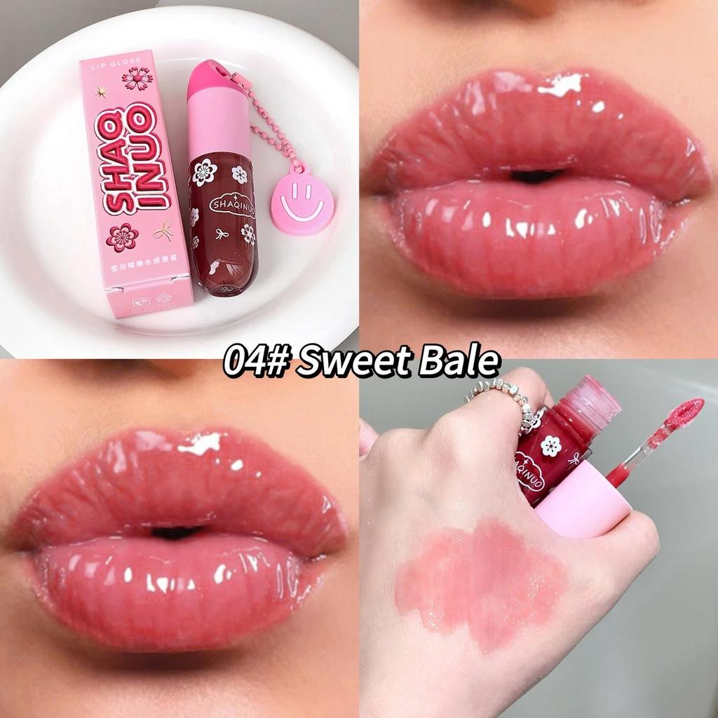 Water-Based Lip Gloss SHAQINUO Moisturizing Tinted Lip balm Lasting Makeup Pendant Lip Gloss