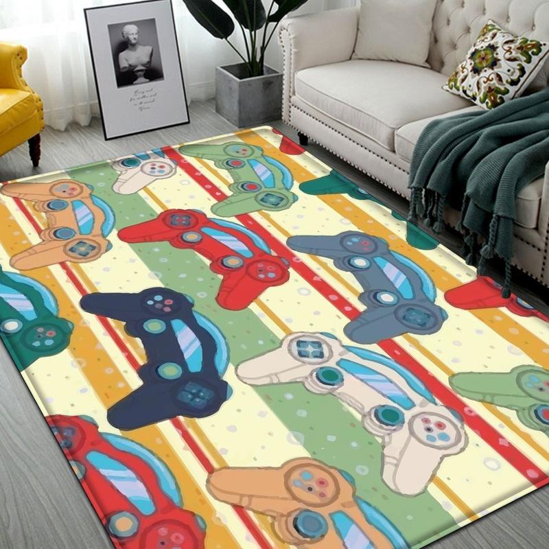 Game Console Carpet for Household Gaming Room Area Cloakroom Bedroom Bedside Soft Big Size Mats Coffee Tables Decor Foot Rug