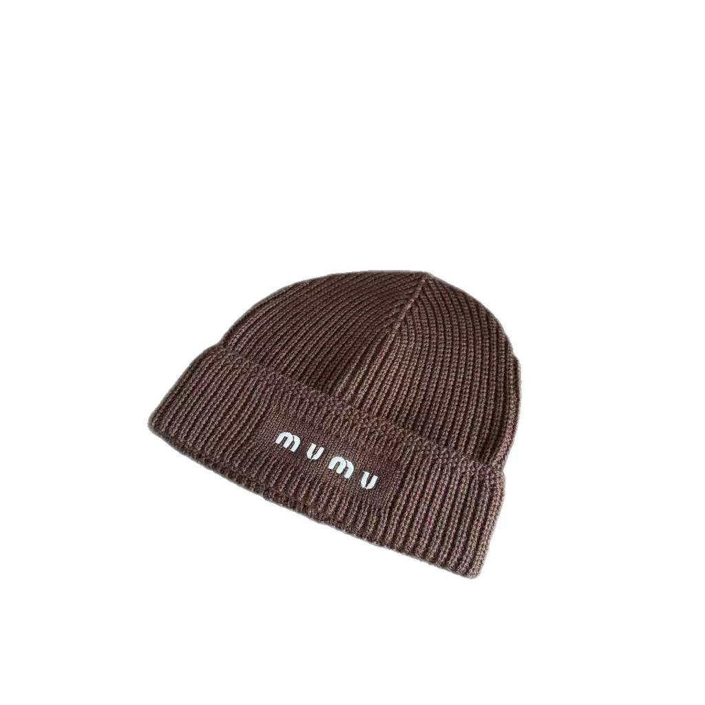 New Wool Knitted Hat Autumn and Winter Letters Men and Women Cold-proof and Warm Pullover Hat Versatile Casual Travel