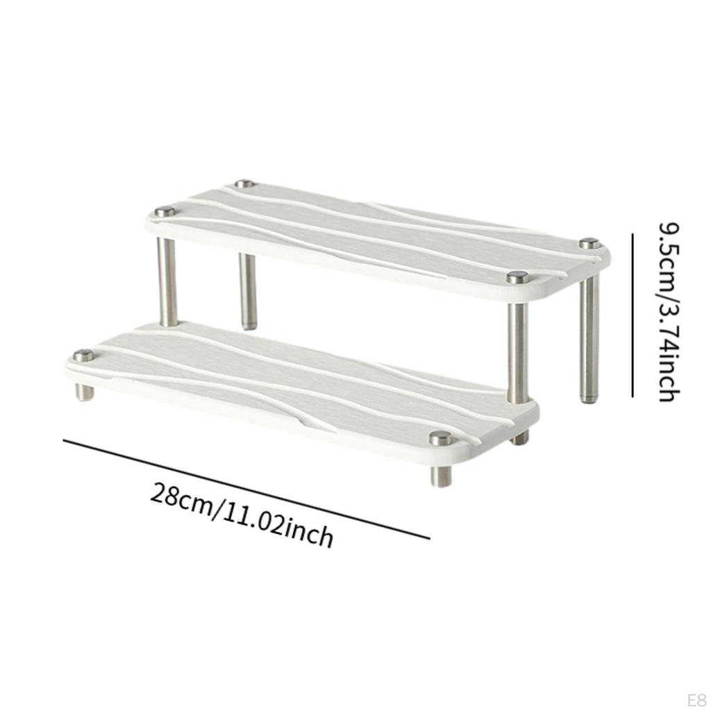 Bathroom Sink Organizer Tidy Container 2 Tier Decorative Fast Drying Tray