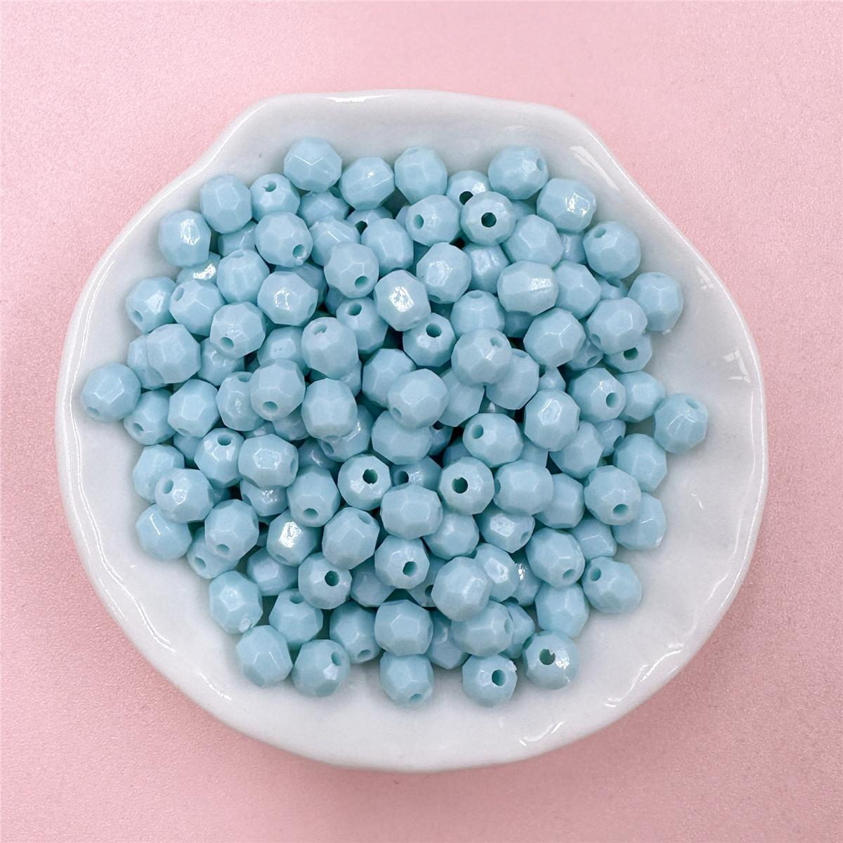 

Товары для вечеринки 100 шт. Овальные бусины Материалы Модные аксессуары Серьги «сделай сам» Изготовление ювелирных изделий 5,5*6 мм Цвет макарон Граненые подвески Многогранные светло-синий