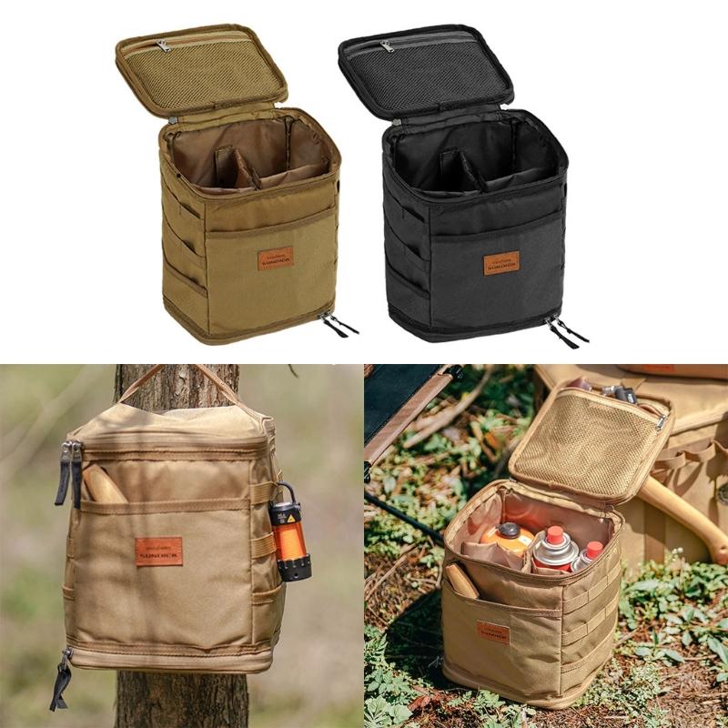 Outdoor Camping Gas Tank Storage Bag Large Capacity Tool Bag Picnic Cookware Utensils Organizer for Women Men Tableware