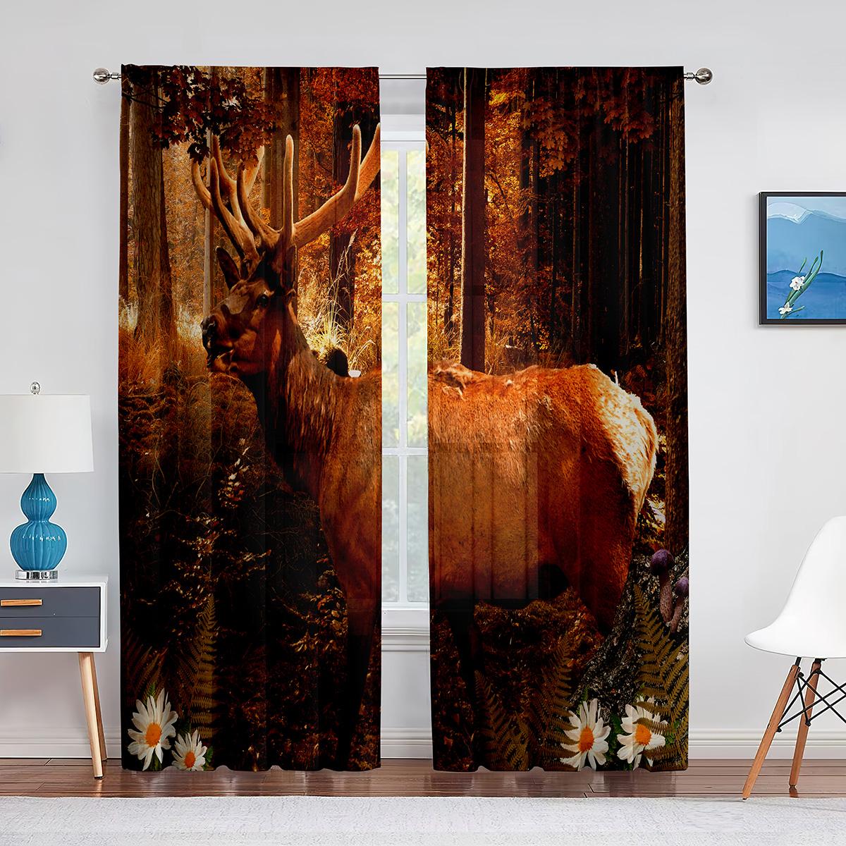 Силуэт двух оленей — фото 13