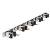 Mop and Broom Holder Wall Mount 304 Stainless Steel 5 Slots 4 Hooks Broom Hanger for Garage Laundry