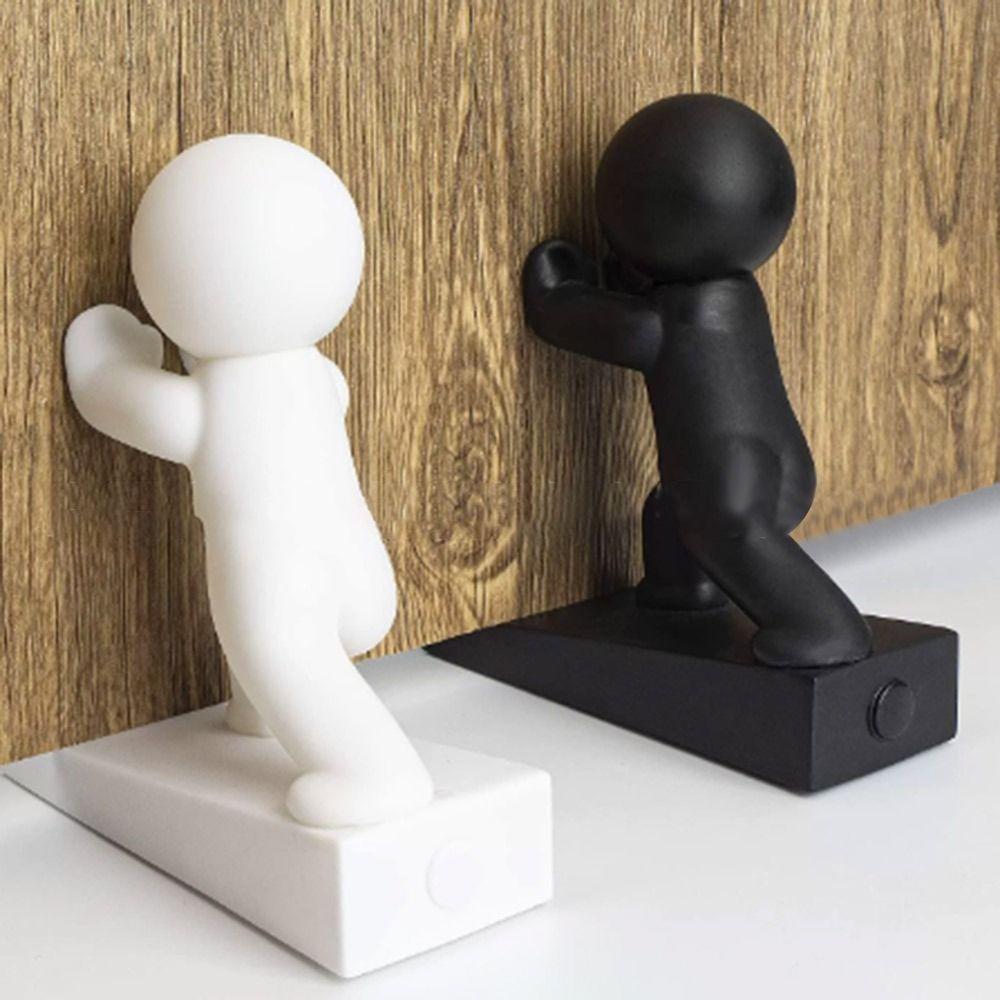 Funny Cartoon Decorative Door Stop Non-slip Action Figure Door Stopper No Drilling Anti Collision Door Bumper for Home&Bedroom