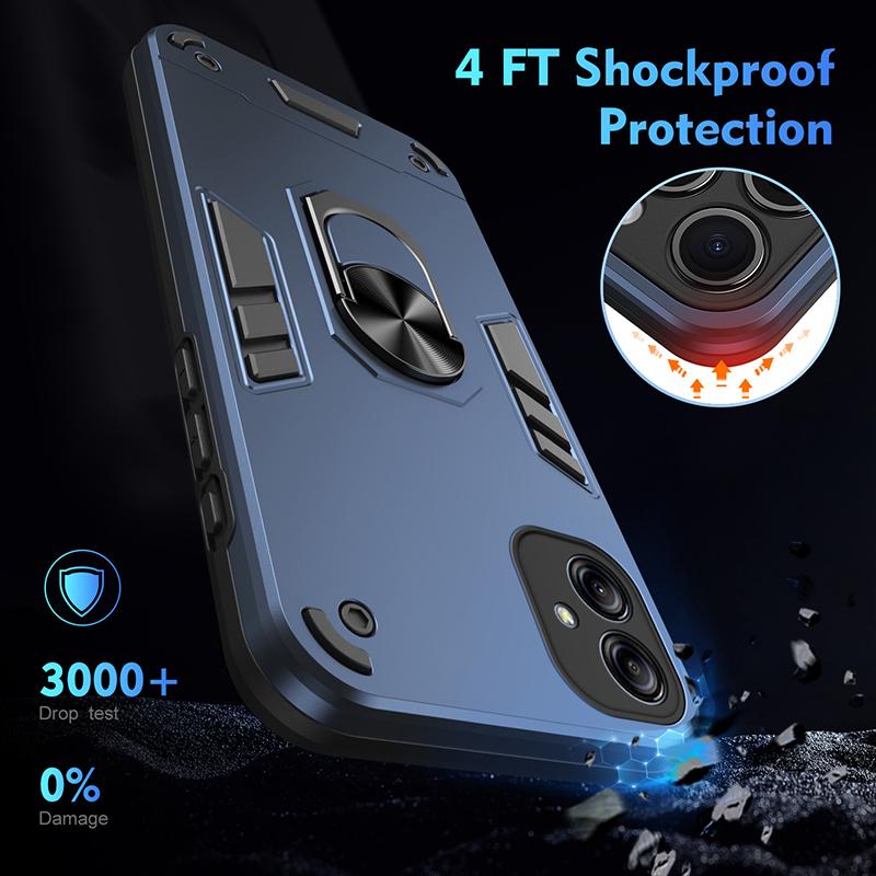 For Samsung Galaxy A05S A05 Armor Magnetic Ring Kickstand Phone Case For Samsung Galaxy A05 A05S Shockproof Back Cover