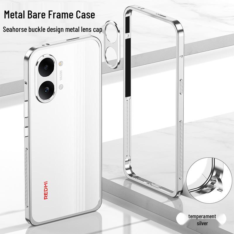 Redmi Turbo5max Metal Bare Frame Seahorse Buckle Heat Dissipation Case for POCO X8 Pro, Color Block F7