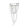 Ingemark New Elegant Imitation Pearl Brooches Women Exquisite Multi Layer Metal Chain Tassel Brooch Shirt Collar Lapel Suit Pin