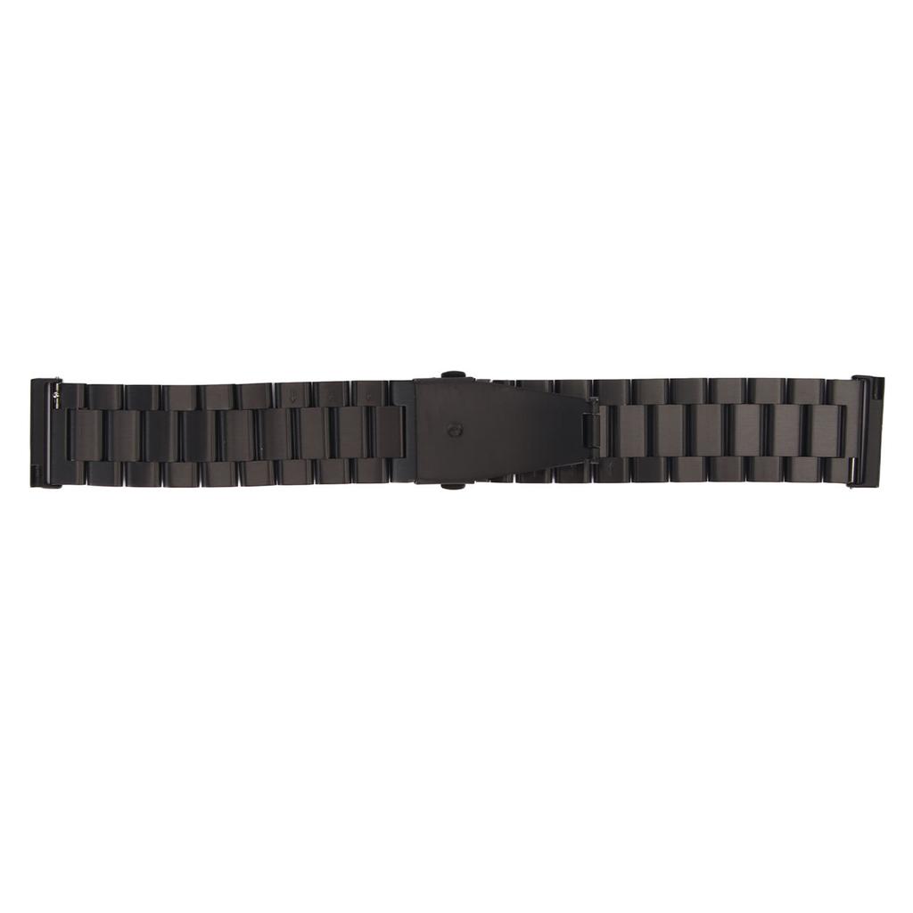 Stainless Steel Watch Band with Adjustable Metal Wristband Double Buckle 24mm Quick Release Replacement Strap for Men