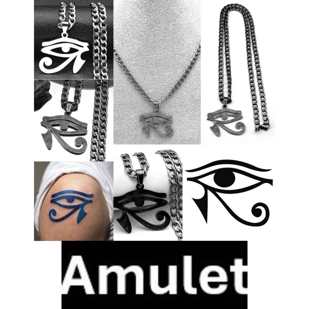 Oko Horusa Starożytny Egipt Symbol Egipski Faraon Ochrona Amulet Talizman Wisiorek Naszyjnik Mężczyźni Kobiety Łańcuszki ze Stali Nierdzewnej Biżuteria Prezenty