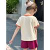 27Home Brand Children's Clothing 2026 Summer New Style Children's Cartoon Bear Pure Cotton Short-Sleeved T-Shirt Baby Girl Clothes