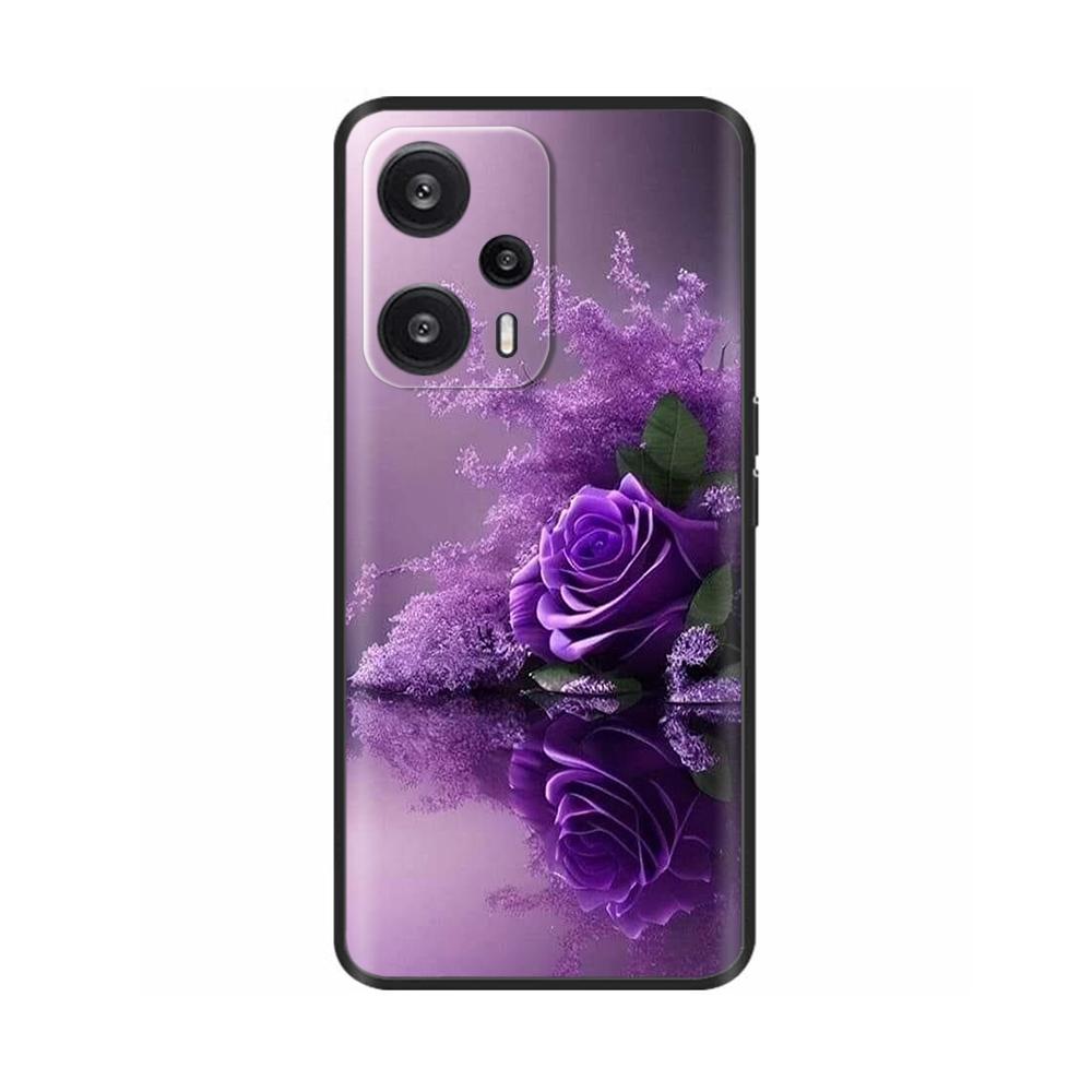 For Xiaomi Poco F5 Pro Case Painted Flower Back Cover Full Protection Soft Case for POCO F5 PocoF5 F5Pro Fundas Phone Casing